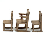 Three Wonky Little Old Chairs