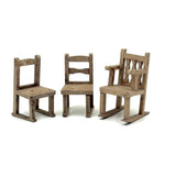 Three Wonky Little Old Chairs