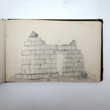 19th Century Presumed Grand Tour Sketchbook with Charming Drawings of Tombs and Ruins and More