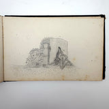 19th Century Presumed Grand Tour Sketchbook with Charming Drawings of Tombs and Ruins and More
