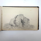 19th Century Presumed Grand Tour Sketchbook with Charming Drawings of Tombs and Ruins and More