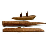 Knife, Dagger, Sub, Sweet Trio of Old Boy Scout Carvings