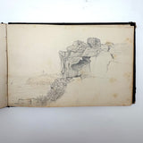 19th Century Presumed Grand Tour Sketchbook with Charming Drawings of Tombs and Ruins and More