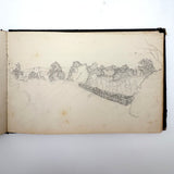 19th Century Presumed Grand Tour Sketchbook with Charming Drawings of Tombs and Ruins and More