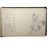 19th Century Presumed Grand Tour Sketchbook with Charming Drawings of Tombs and Ruins and More