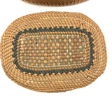 Charming Macah-Nootka Bear Grass Basket with Marching Black Ducks and Plaited Lid