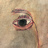 M.C. 5 Cent Jones Watercolor Portrait of His Wife in Red and Blue