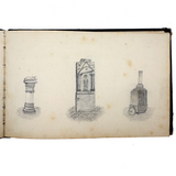 19th Century Presumed Grand Tour Sketchbook with Charming Drawings of Tombs and Ruins and More