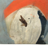 SOLD 19th C. Reverse Glass Portrait of Woman in Red, White and Blue