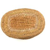 Charming Macah-Nootka Bear Grass Basket with Marching Black Ducks and Plaited Lid