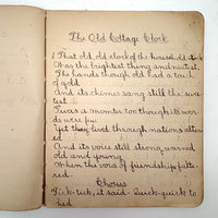 Adeline's 1902 School Notebook with Leaf Drawings, Songs, Poems, and More