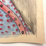 M.C. 5 Cent Jones Watercolor Portrait of His Wife in Red and Blue