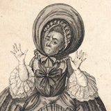 John Quick in Drag as Alderman Smuggler, 1777 Engraving by J. Thornthwaite, London