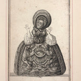 John Quick in Drag as Alderman Smuggler, 1777 Engraving by J. Thornthwaite, London