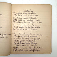 Adeline's 1902 School Notebook with Leaf Drawings, Songs, Poems, and More