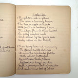Adeline's 1902 School Notebook with Leaf Drawings, Songs, Poems, and More