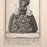 John Quick in Drag as Alderman Smuggler, 1777 Engraving by J. Thornthwaite, London