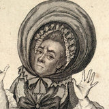 John Quick in Drag as Alderman Smuggler, 1777 Engraving by J. Thornthwaite, London