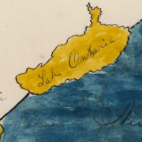 Ellie Acker's c. 1840s Watercolor Map of Four Middle States Plus Maryland and Virigina