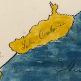 Ellie Acker's c. 1840s Watercolor Map of Four Middle States Plus Maryland and Virigina