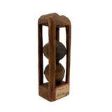 Character-full Antique Double Ball in Cage Whimsy Made by G. W. L. Benedict (?)