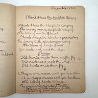 Adeline's 1902 School Notebook with Leaf Drawings, Songs, Poems, and More