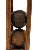 Character-full Antique Double Ball in Cage Whimsy Made by G. W. L. Benedict (?)