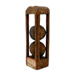 Character-full Antique Double Ball in Cage Whimsy Made by G. W. L. Benedict (?)