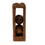 Character-full Antique Double Ball in Cage Whimsy Made by G. W. L. Benedict (?)