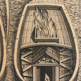 Siege of Antwerp (1584) Fire Boats, Striking Mounted c. 1783 Bookplate Engraving