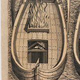 Siege of Antwerp (1584) Fire Boats, Striking Mounted c. 1783 Bookplate Engraving