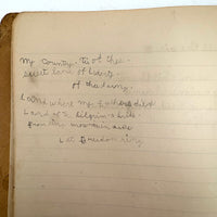 Adeline's 1902 School Notebook with Leaf Drawings, Songs, Poems, and More