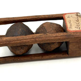 Character-full Antique Double Ball in Cage Whimsy Made by G. W. L. Benedict (?)