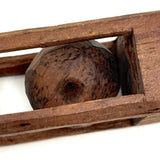Character-full Antique Double Ball in Cage Whimsy Made by G. W. L. Benedict (?)