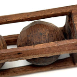 Character-full Antique Double Ball in Cage Whimsy Made by G. W. L. Benedict (?)