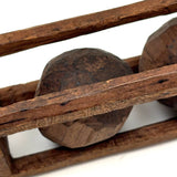 Character-full Antique Double Ball in Cage Whimsy Made by G. W. L. Benedict (?)