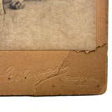 Man in Bowler with Pointer, Moody Antique Cabinet Card, Red Bank, NJ