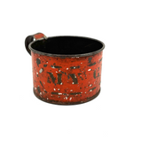 Wonderful 19th Century Tole Painted My Girl Cup in Perfect Red Paint