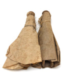 Ultra Spare, Very Beautiful Pair of Antique Clothes Pin Dolls in Wrapped Paper Dresses