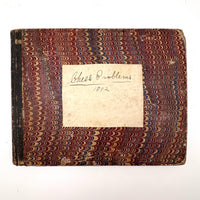 Chess Problems and Master Games, Pair of Late 19th/Early 20th C. Ledgers Turned Chess Scrapbooks