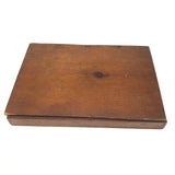 Sweet Old Homemade Wire Hinged Lap Desk with Many Compartments, Full as Found