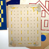 Sweet 1930s Kindergarten Lot: Yarn Drawings, Paper Weaving, More