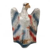 c. 1930 God Bless America Chalkware Eagle
