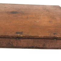 Sweet Old Homemade Wire Hinged Lap Desk with Many Compartments, Full as Found