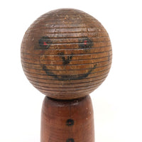 Smiling Croquet Ball Headed Folk Art Man