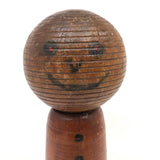 Smiling Croquet Ball Headed Folk Art Man