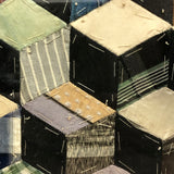 Tumbling Blocks Large Quilt Square, Framed
