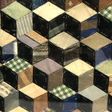 Tumbling Blocks Large Quilt Square, Framed