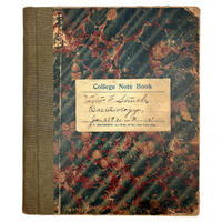 1901 Pathology/Bacteriology Marbled Cover Notebook with Gorgeous Colored Pencil Illustrations Throughout, NYC