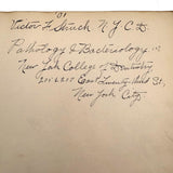 1901 Pathology/Bacteriology Marbled Cover Notebook with Gorgeous Colored Pencil Illustrations Throughout, NYC